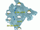 VRIJEME: U Crnoj Gori danas oblačno s kišom