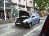 FOTO ZUM: Zapalio se automobil u centru Podgorice