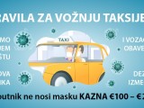 PRAVILA: Ako putnik ne nosi masku u taksiju, kazna 100 do 2.000 eura
