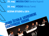 CNP: Javno čitanje savremene crnogorske drame 24, 25. i 26. maja na Sceni Studio