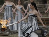 GRČKA: Olimpijski plamen upaljen ispred Herinog hrama
